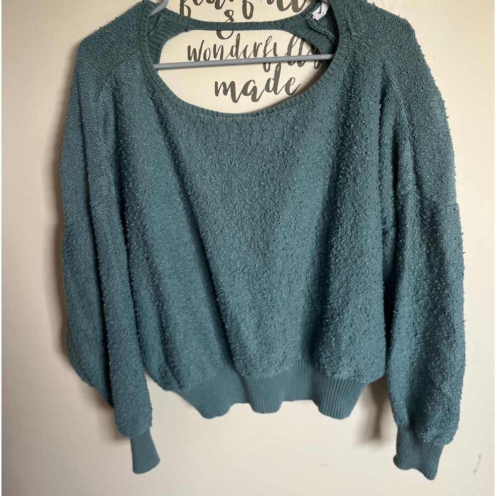 Teal/Green Open Back Sweater